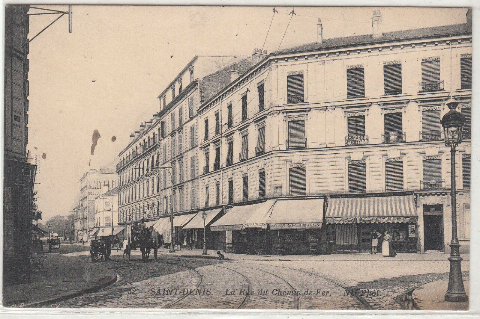 CARTE POSTALE SAINT DENIS LA RUE DU CHEMIN DE FER 401940797273