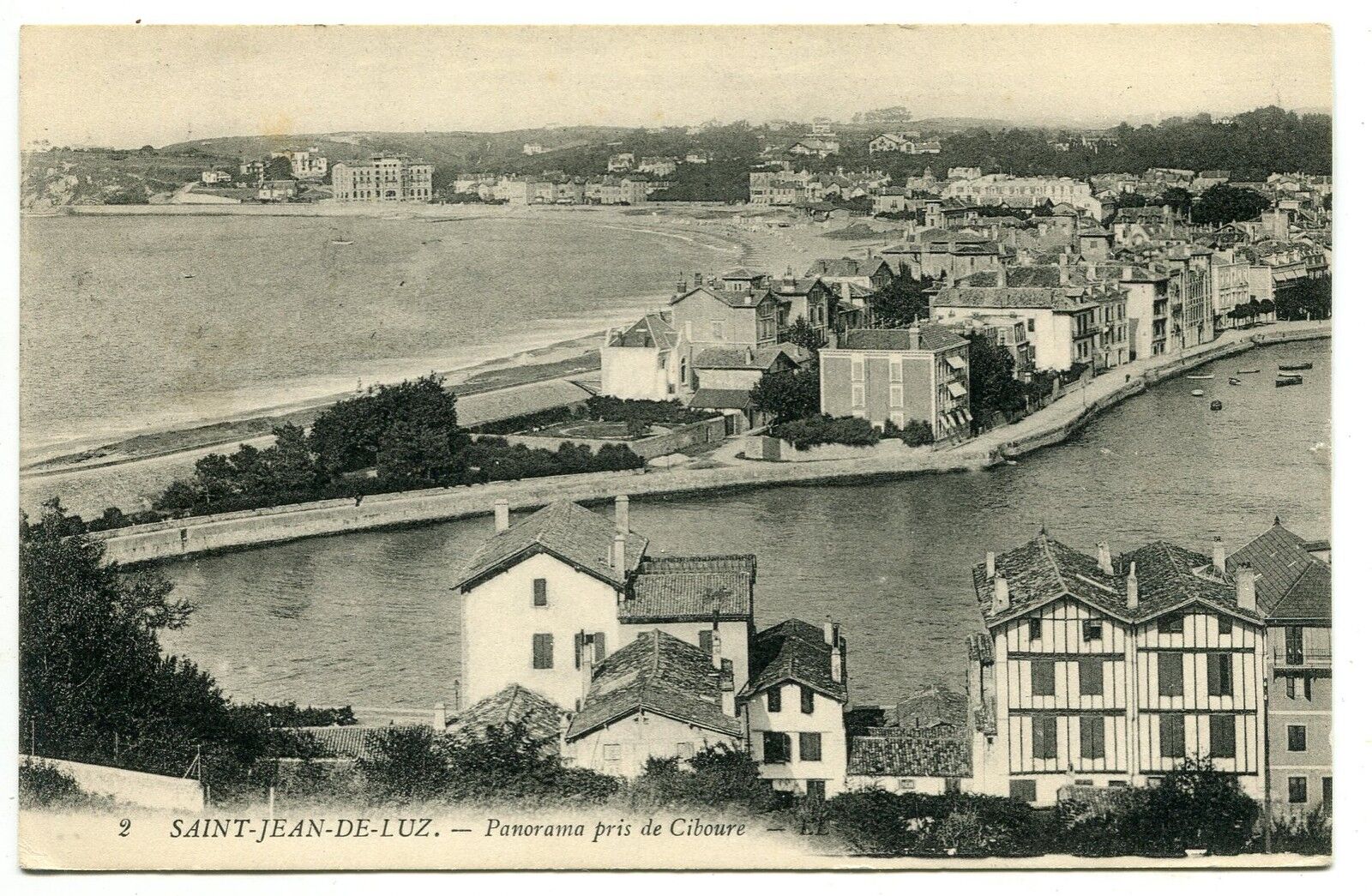 CARTE POSTALE SAINT JEAN DE LUZ PANORAMA PRIS DE CIBOURE 400683286683