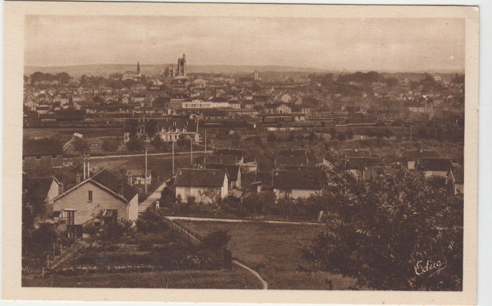 CARTE POSTALE SENS VUE PANORAMIQUE 401922383623