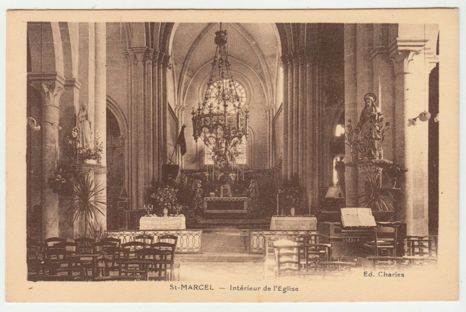 CARTE POSTALE ST MARCEL INTERIEUR DE L EGLISE 124091754153