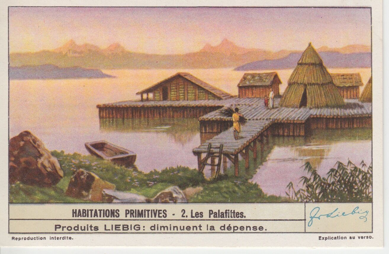 CHROMO LIEBIG HABITATIONS PRIMITIVES LES PALAFITTES 400794216203