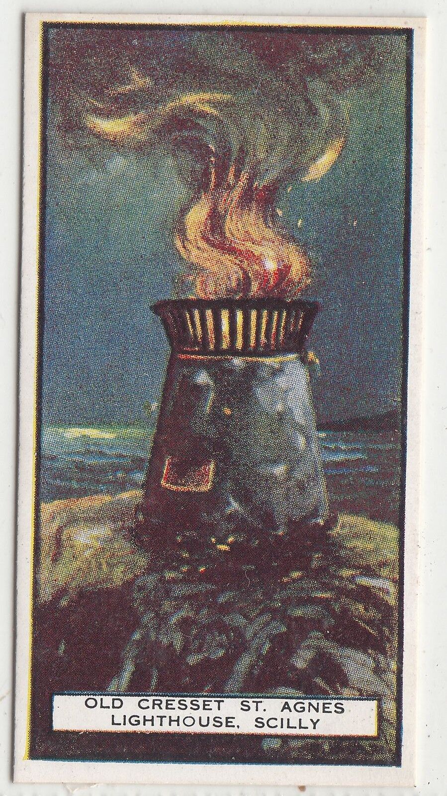 CHROMO VIRGINIA CIGARETTE PHARE OLD CRESSET ST AGNES LIGHTHOUSE 401181279833