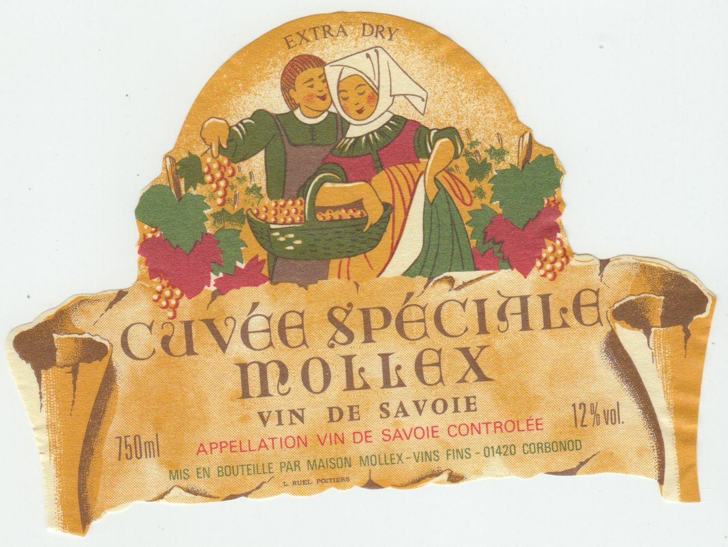 ETIQUETTE DE VIN DE SAVOIE CUVEE SPECIALE MOLLEX 124511870213