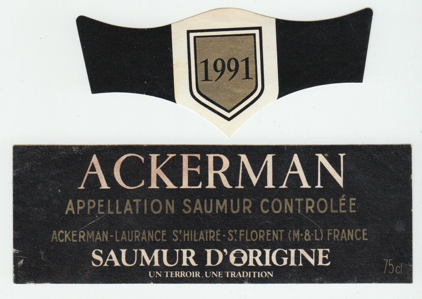 ETIQUETTE DE VIN SAUMUR ACKERMAN 1991 402631697833