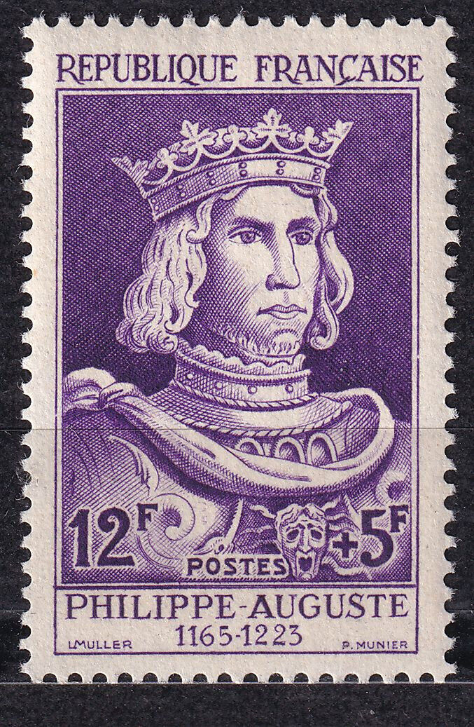 FRANCE TIMBRE NEUF N 1027 PHILIPPE AUGUSTE ROI DE FRANCE DE 1180 1223 404181506573