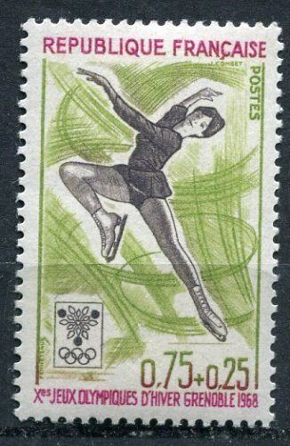 FRANCE TIMBRE NEUF N 1546 JEUX OLYMPIQUES PATINAGE 110625533223