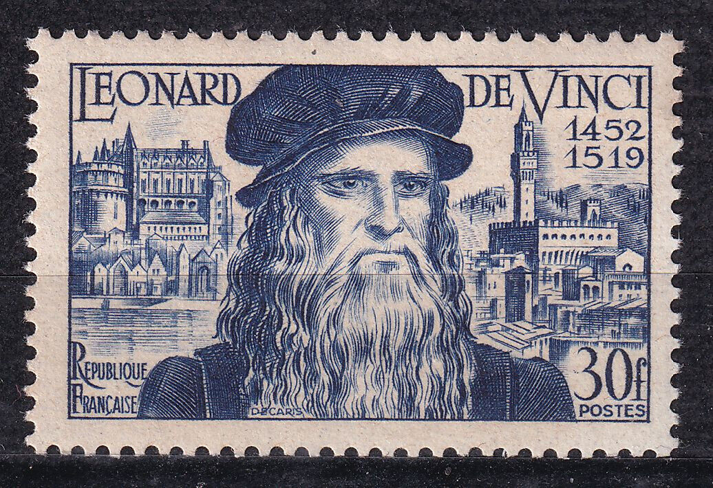 FRANCE TIMBRE NEUF N 929 LEONARD DE VINCI CHATEAU D AMBROISE ET FLORENCE 125788289063