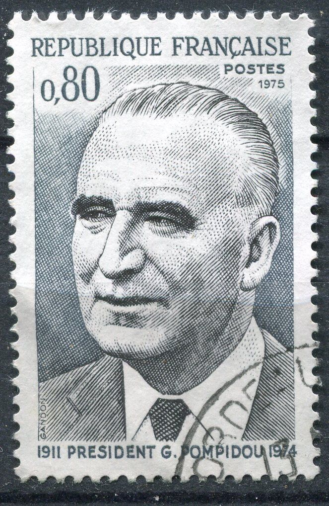 FRANCE TIMBRE OBL N 1839 PRESIDENT GEORGES POMPIDOU 110936561653