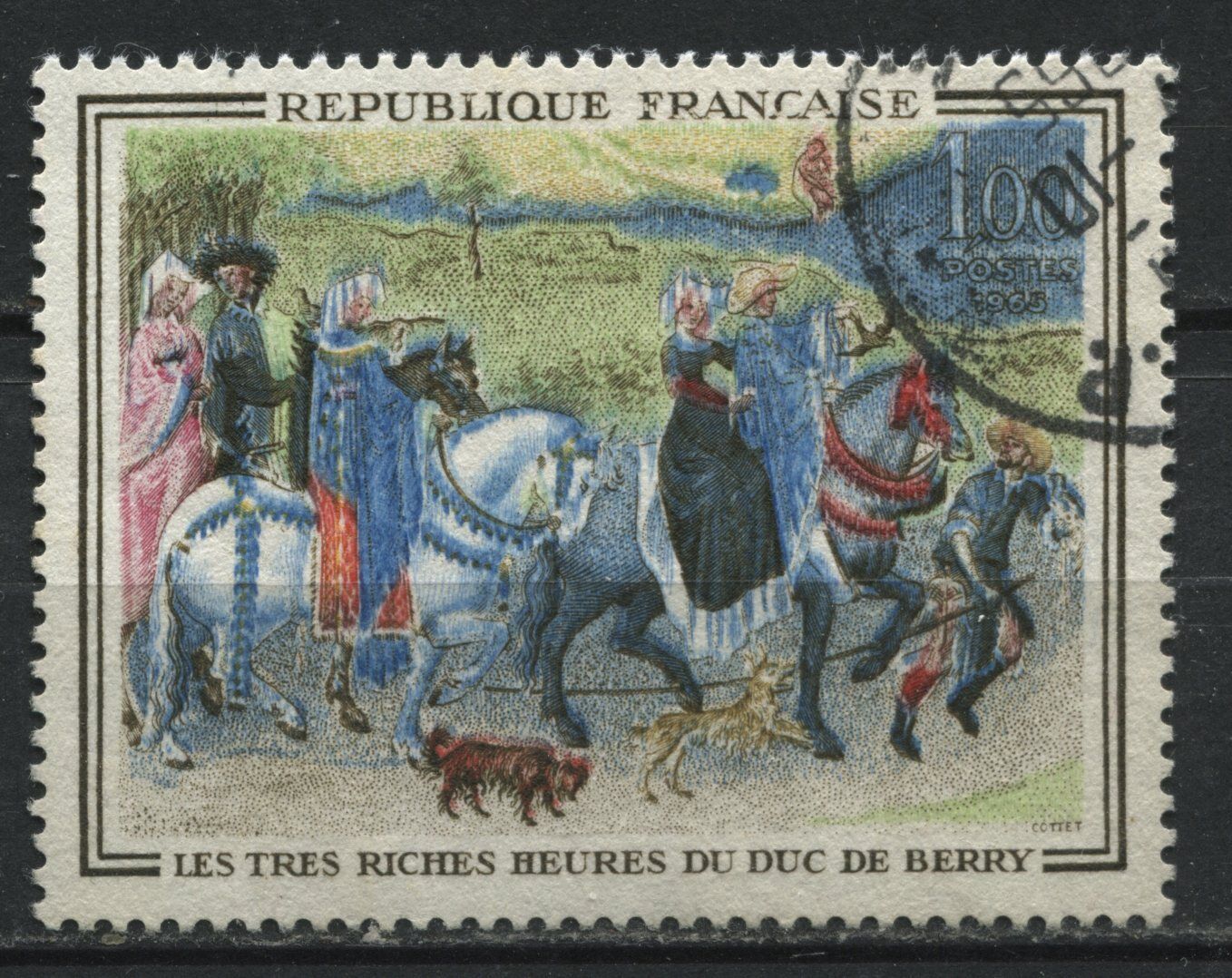 FRANCE TIMBRE OBL N1457 LES TRES RICHES HEURES DU DUC DE BERRY 120960500523