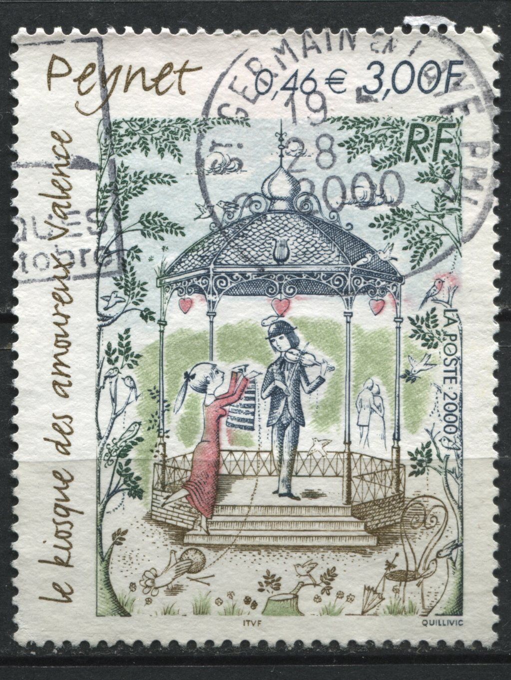 FRANCE TIMBRE OBL N3359 LE KIOSQUE DES AMOUREUX VALENCE 110929138993