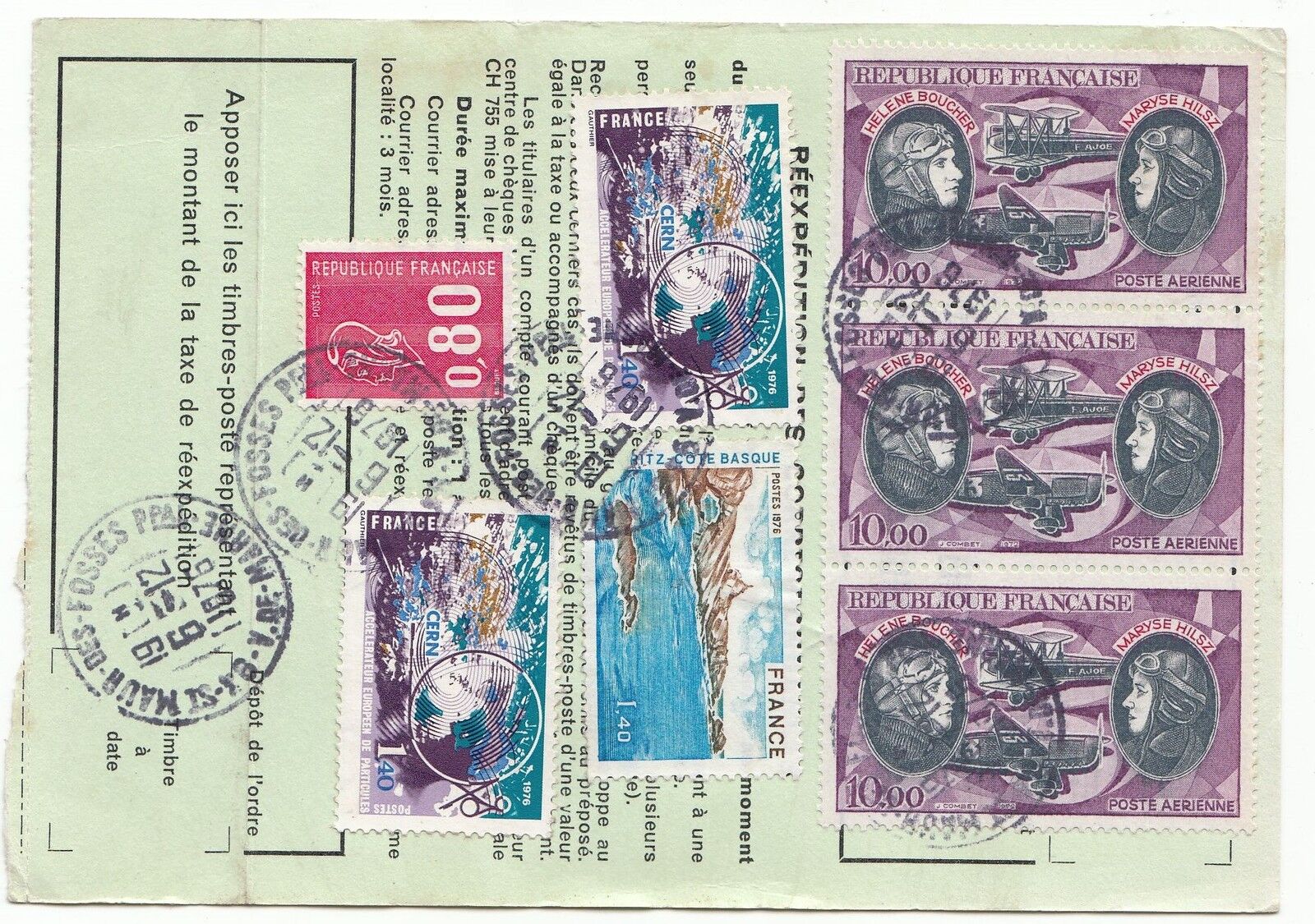 FRANCE TIMBRE ORDRE DE REEXPEDITION ST MAUR POUR SUCY EN BRIE 1977 121900654653