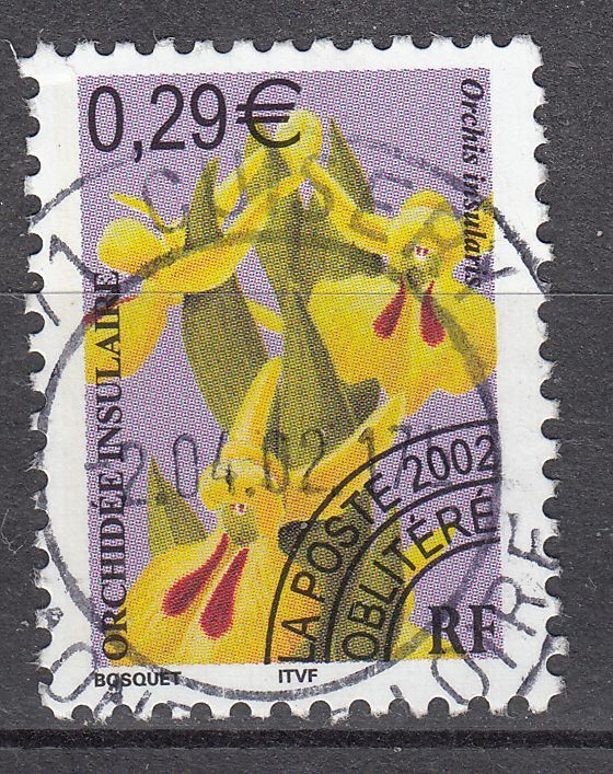 FRANCE TIMBRE PREOBLITERE N 244 OBL FLEUR ORCHIDEE INSULAIRE 401684681763