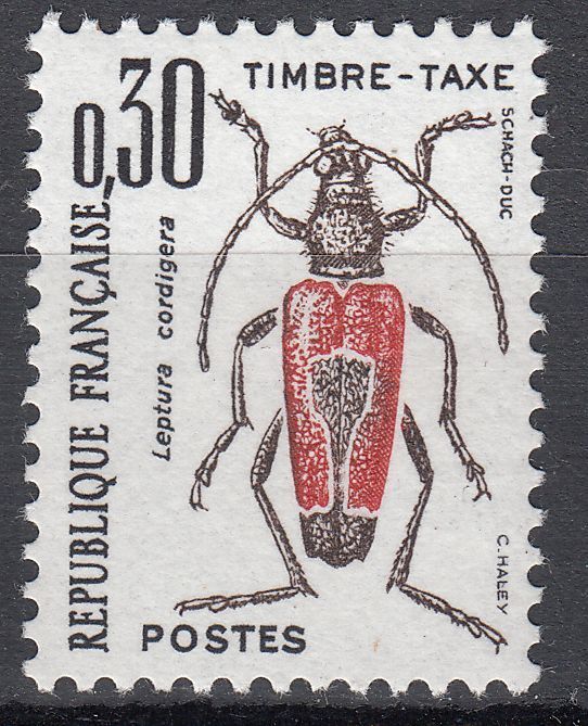 FRANCE TIMBRE TAXE NEUF N 109 INSECT LEPLURA CORDIGERA 401248891933