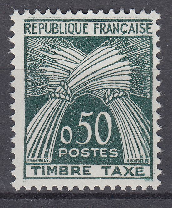 FRANCE TIMBRE TAXE NEUF N 93 TYPE GERBES 123544168993