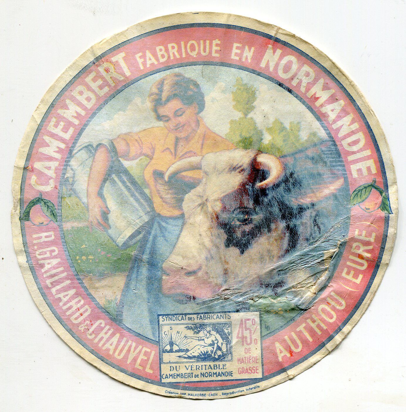 FROMAGE CAMEMBERT R GAILLARD ET CHAUVEL AUTHOU 121585538483