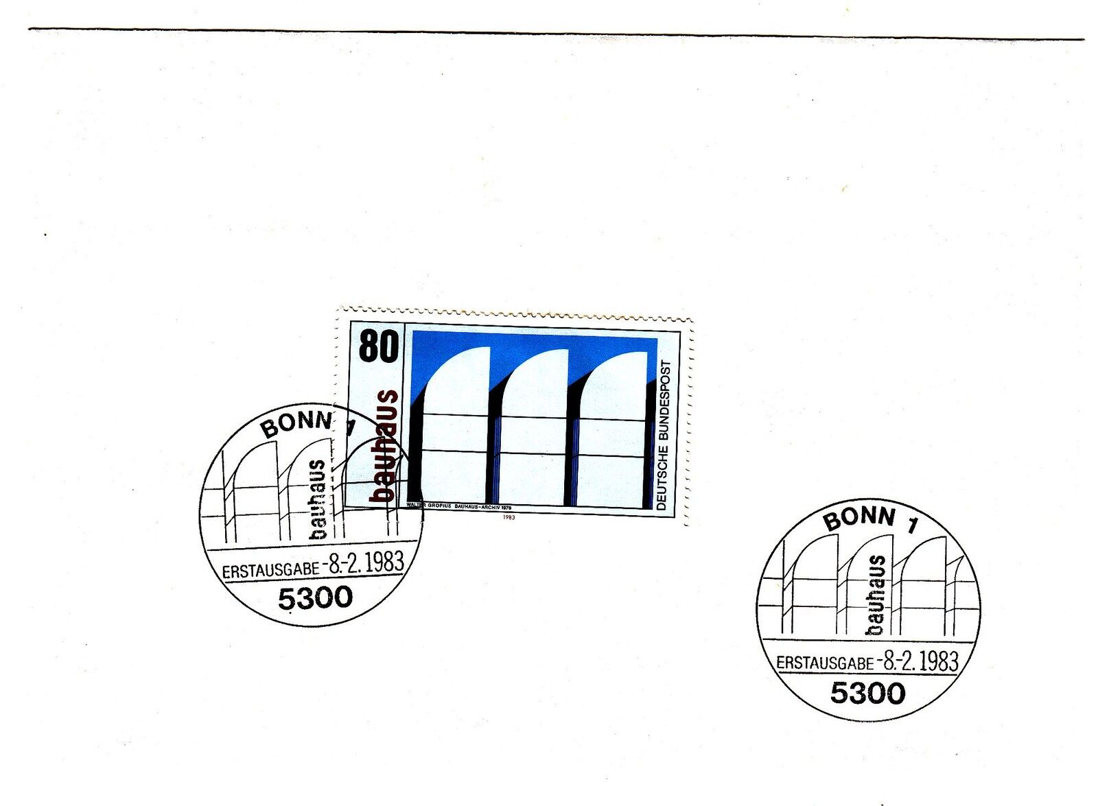 LETTRE COMMEMORATIVE ALLEMAGNE TIMBRE N 998 FENETRES SUPERIEURE MUSEE BAUHAUS 121889129993