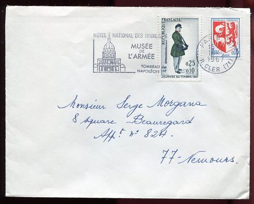 LETTRE PARIS A NEMOURS 1967 MUSE DE L ARME NAPOLEON 1 110678700463