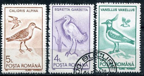 LOT DE 3 TIMBRES ROUMANIE THEMES OISEAUX 120659548253