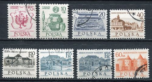 LOT TIMBRES POLSKA 7 CENTENAIRE DE VARSOVIE 110642048663