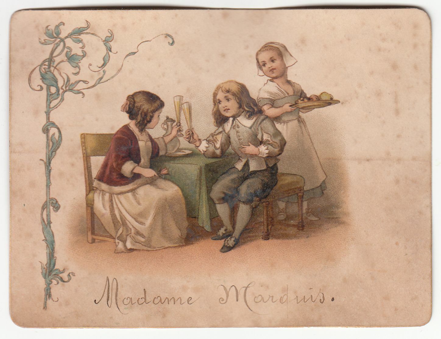 MENU MADAME MARQUIS COUPLE TRINQUE SERVEUSE 402008307723