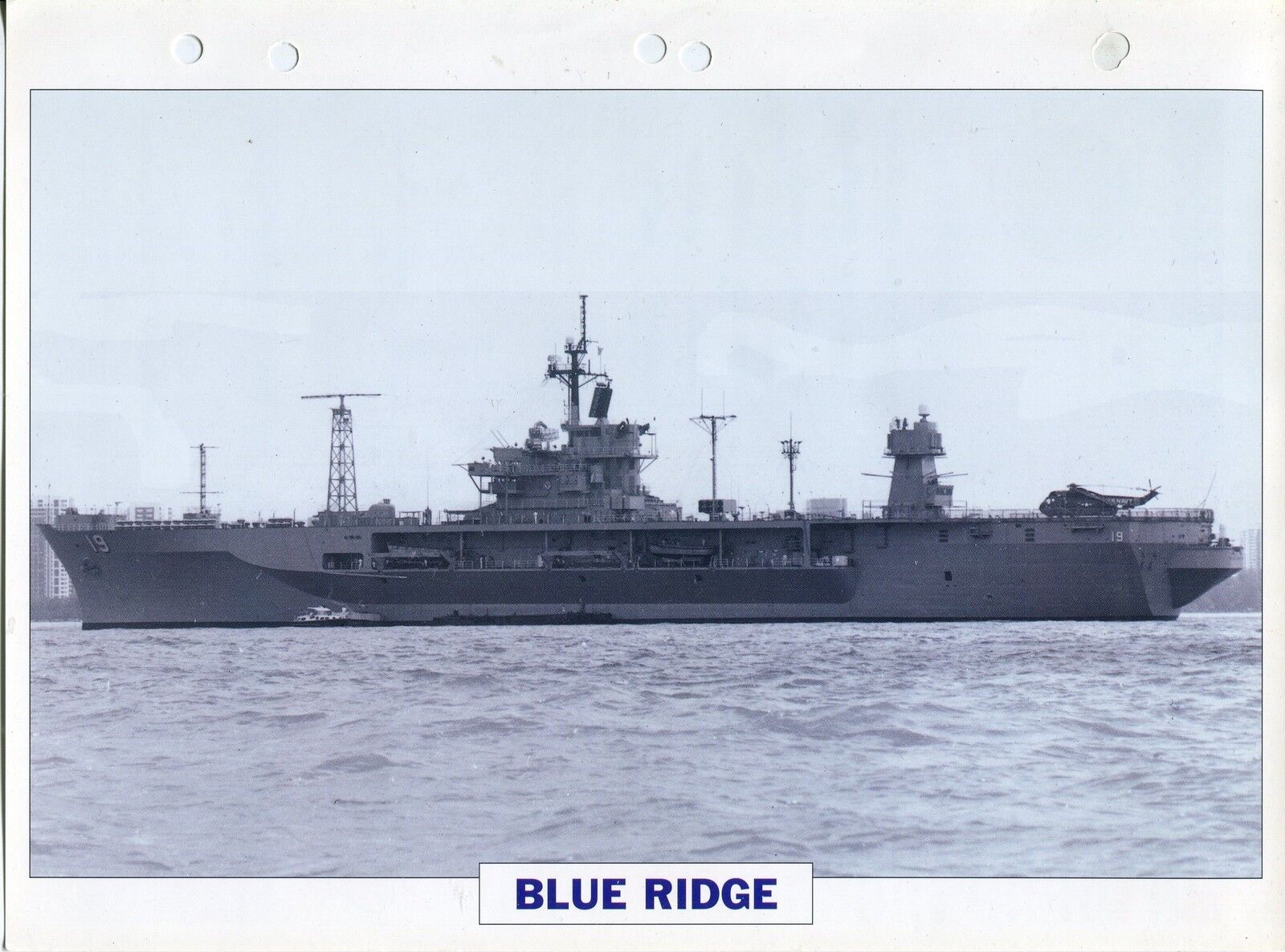 PHOTO BATEAU MILITAIRE 1969 AMERICAIN BLUE RIDGE BATIMENT AMPHIBIE COMMANDEMENT 400619882813