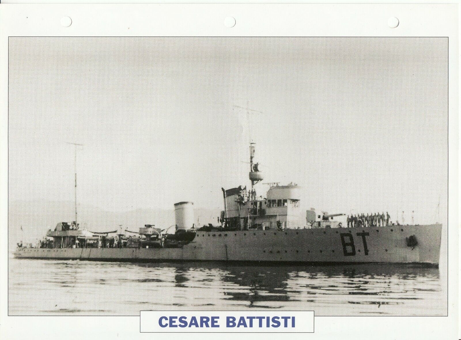 PHOTO BATEAU MILITAIRE CONTRE TORPILLEUR CESARE BATTISTI ITALIE 1926 123768034233