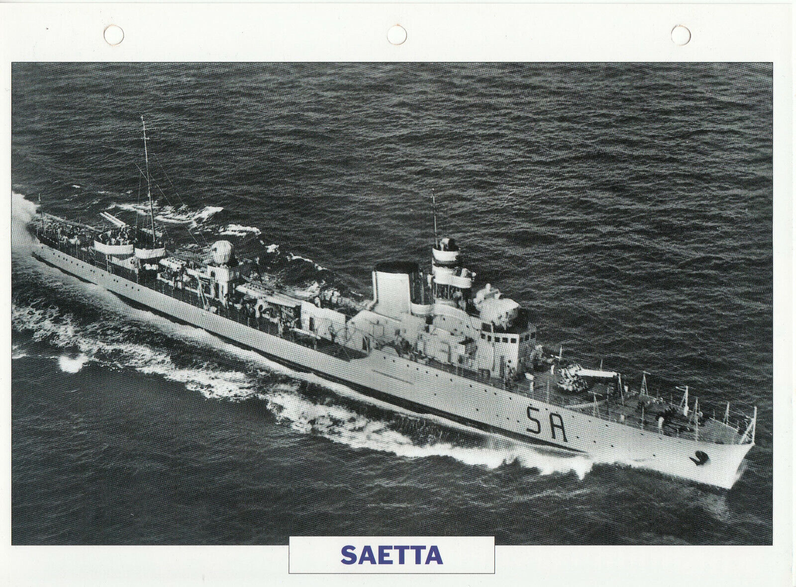 PHOTO BATEAU MILITAIRE CONTRE TORPILLEUR SAETTA ITALIE 1932 401780606423