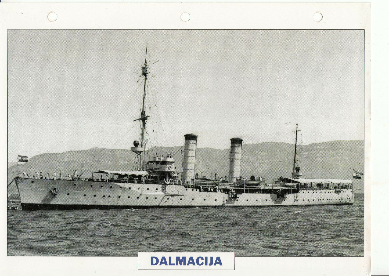 PHOTO BATEAU MILITAIRE CROISEUR DALMACIJA YOUGOSLAVIE 1899 123781392213