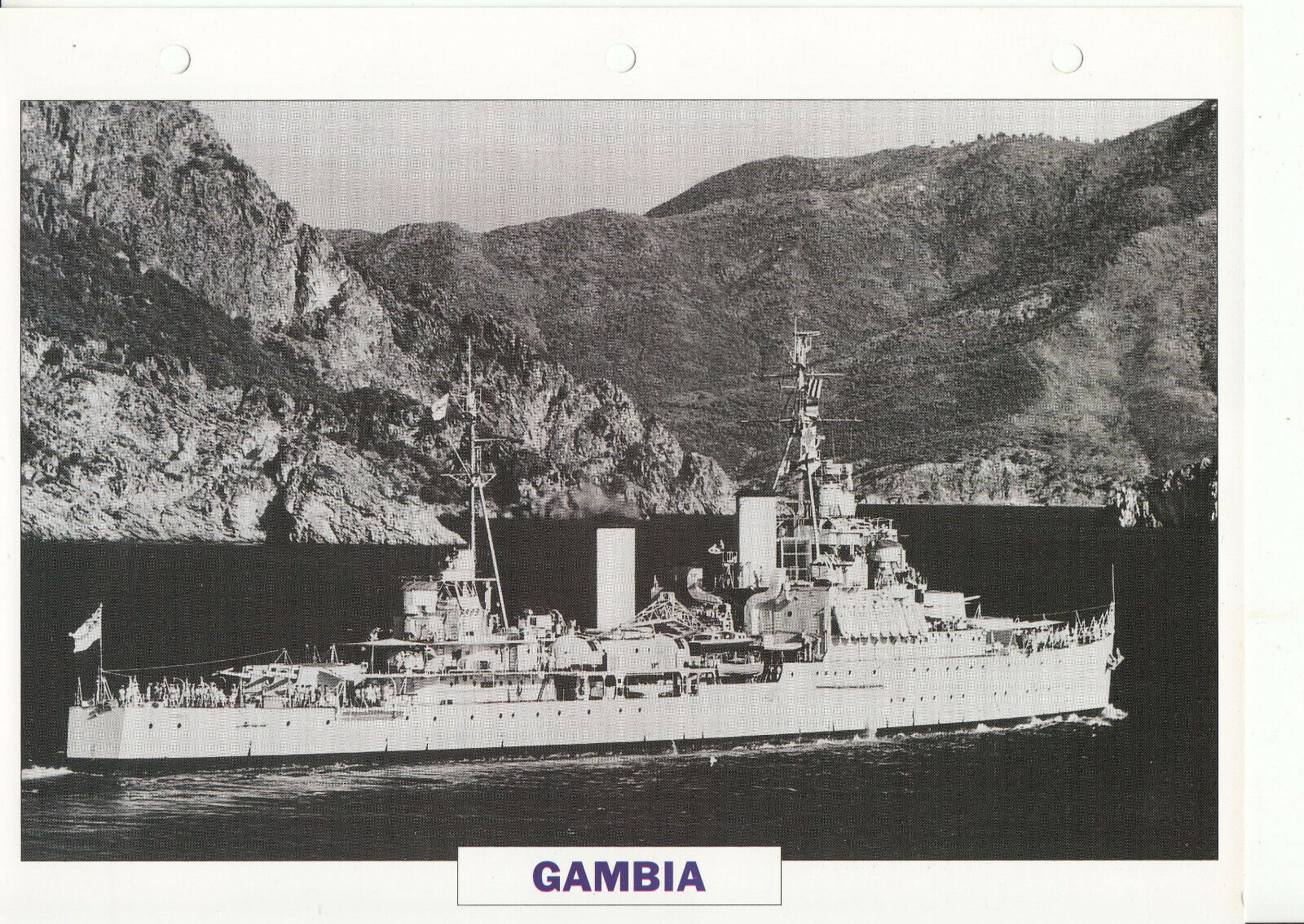 PHOTO BATEAU MILITAIRE CROISEUR GAMBIA GRANDE BRETAGNE 1940 123787028363