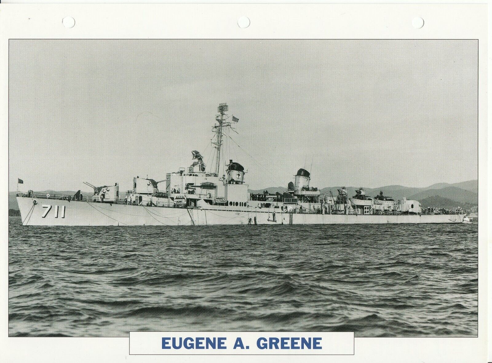 PHOTO BATEAU MILITAIRE DESTROYER EUGENE A GREENE USA 1945 401767232913