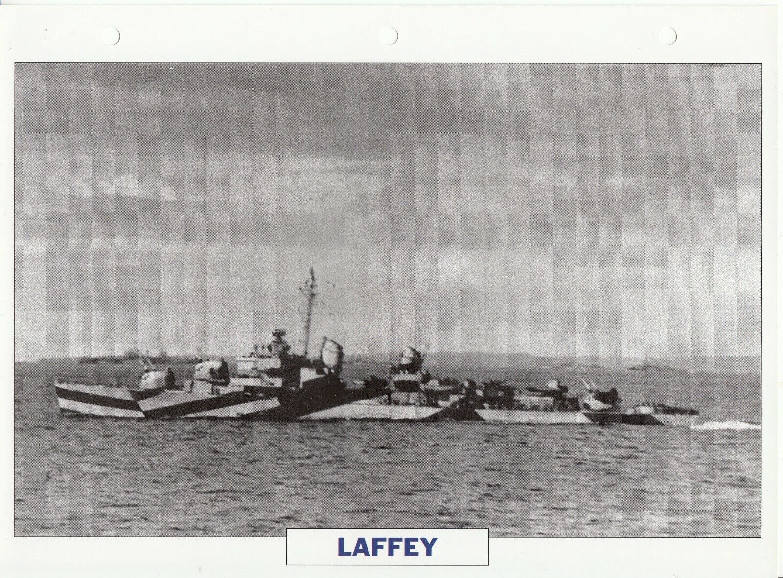 PHOTO BATEAU MILITAIRE DESTROYER LAFFEY USA 1944 123768034223