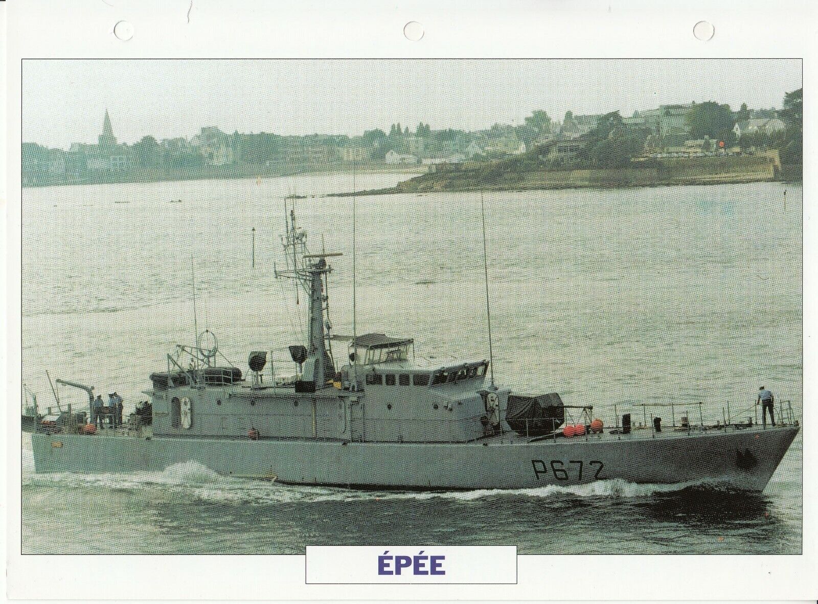 PHOTO BATEAU MILITAIRE PATROUILLEUR EPEE FRANCE 1976 401766674503