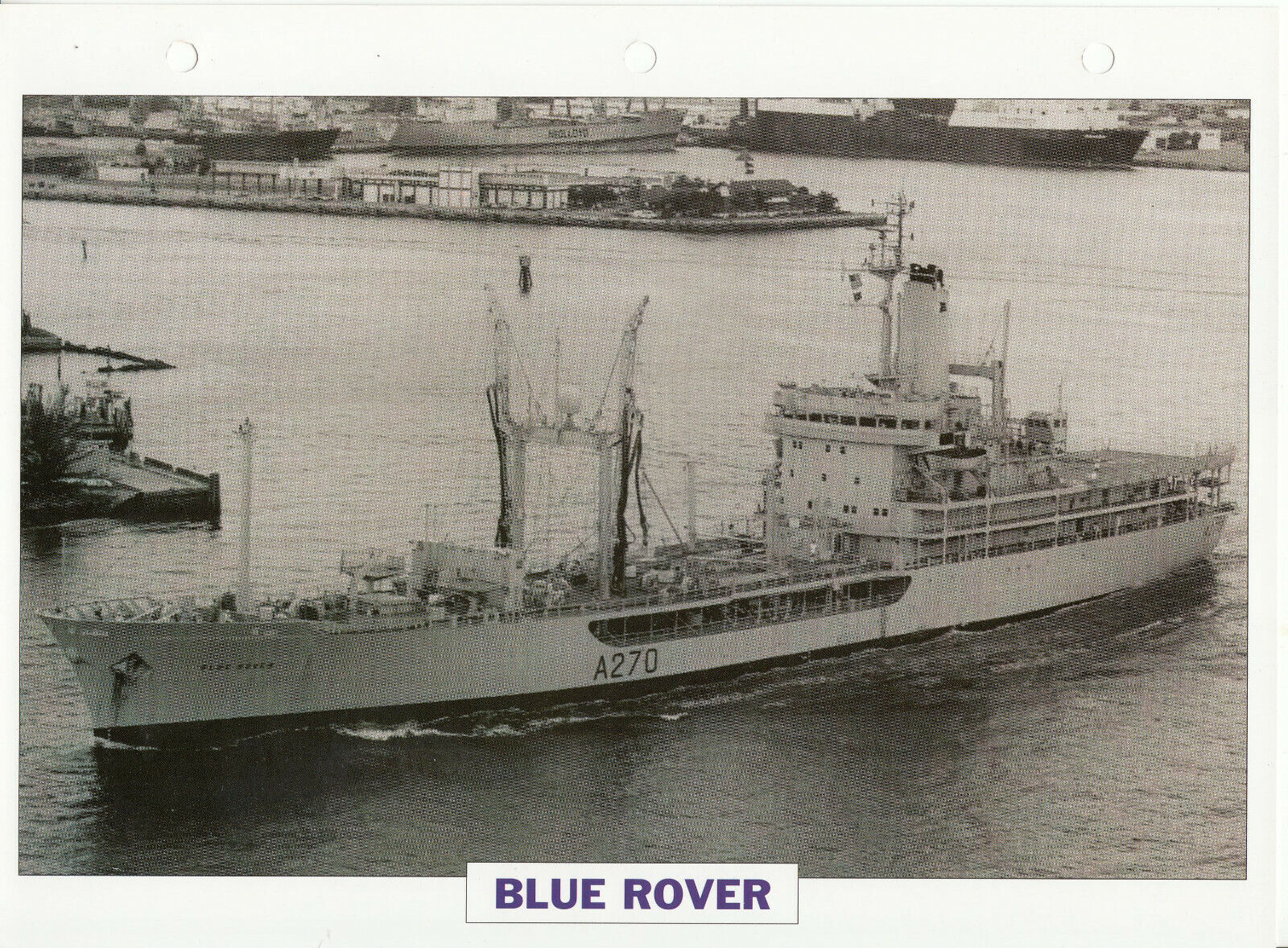 PHOTO BATEAU MILITAIRE PETROLIER RAVITAILLEUR BLUE ROVER GRANDE BRETAGNE 1969 401778981893