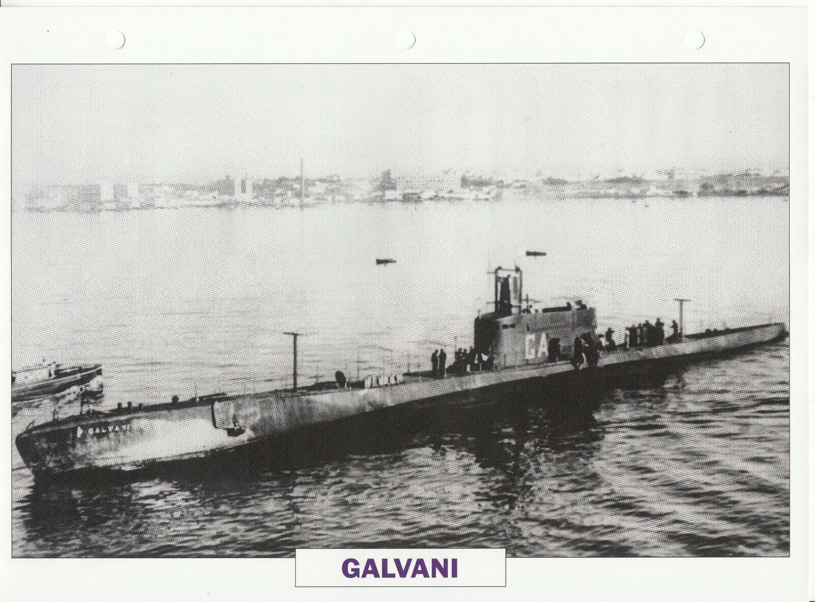 PHOTO BATEAU MILITAIRE SOUS MARIN GALVANI ITALIE 1938 401769293133