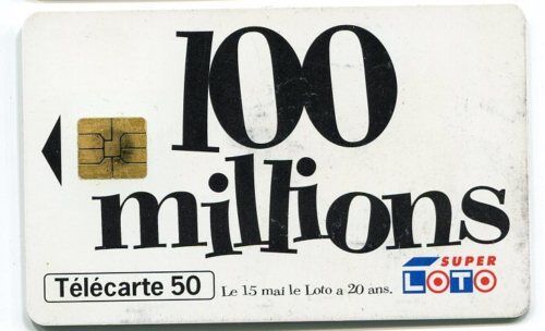 TELECARTE 50 100 MILLIONS SUPER LOTO 110620814293