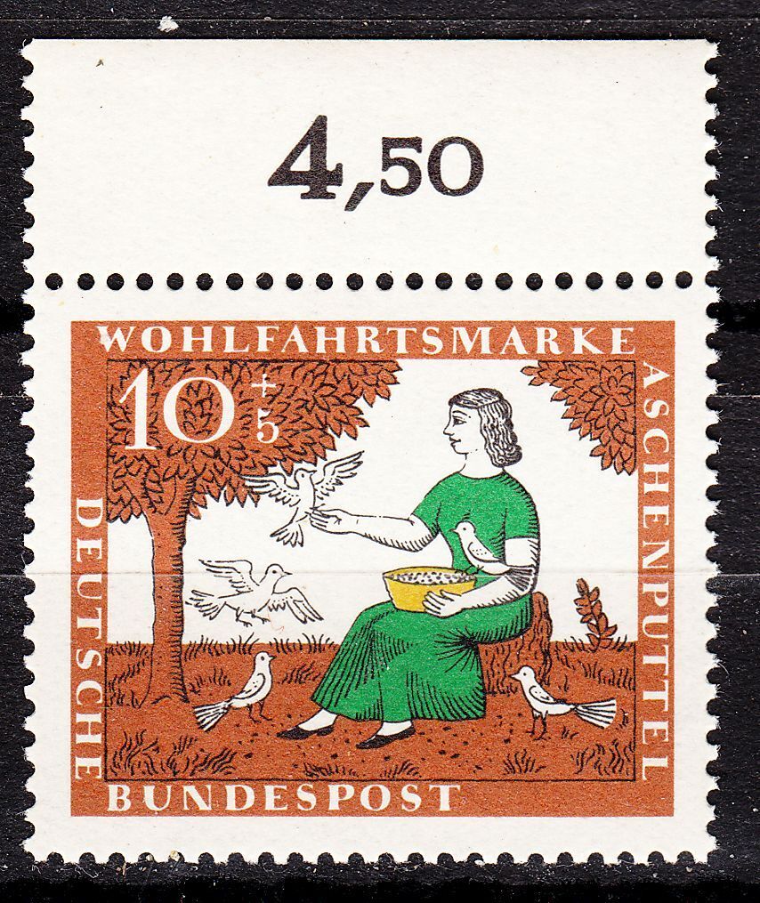 TIMBRE ALLEMAGNE NEUF N 352 SCENE DE CENDRILLON BORD DE FEUILLE 401253045423