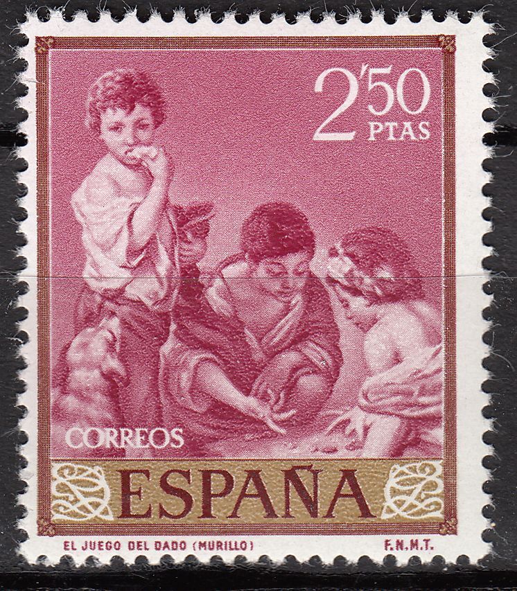 TIMBRE ESPAGNE NEUF N 962 LE JEU DE DES OEUVRE DE MURILLO 401050718023