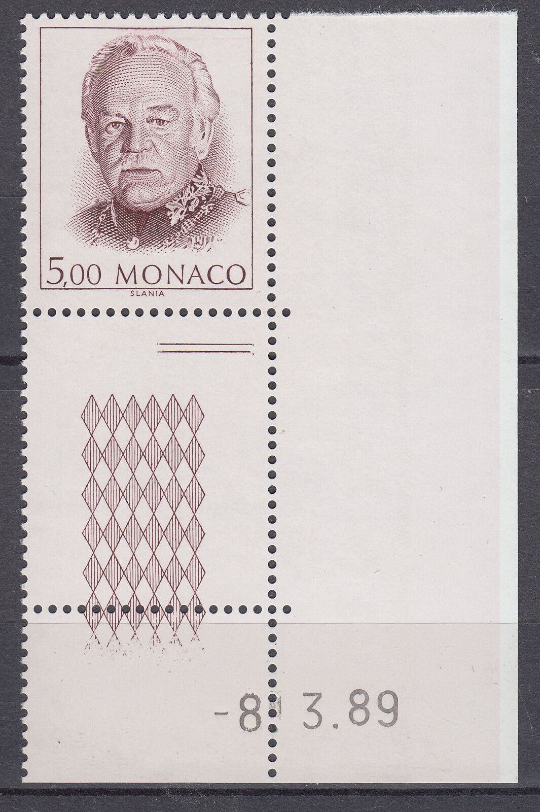 TIMBRE MONACO COIN DATE NEUF N 1674 RAINIER III 123517145943