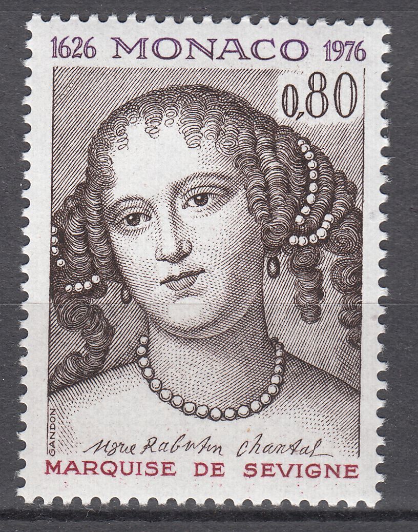 TIMBRE MONACO NEUF N 1068 MARIE DE RABUTIN CHANTAL MARQUISE DE SEVIGNE 401594264423