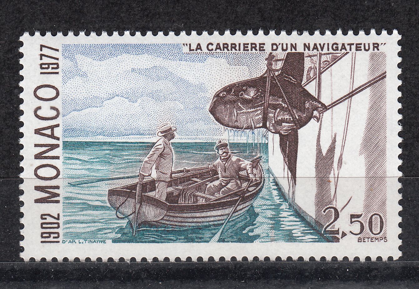 TIMBRE MONACO NEUF N 1092 BATEAU CAPTURE D UN POISSON LUNE 123352344033