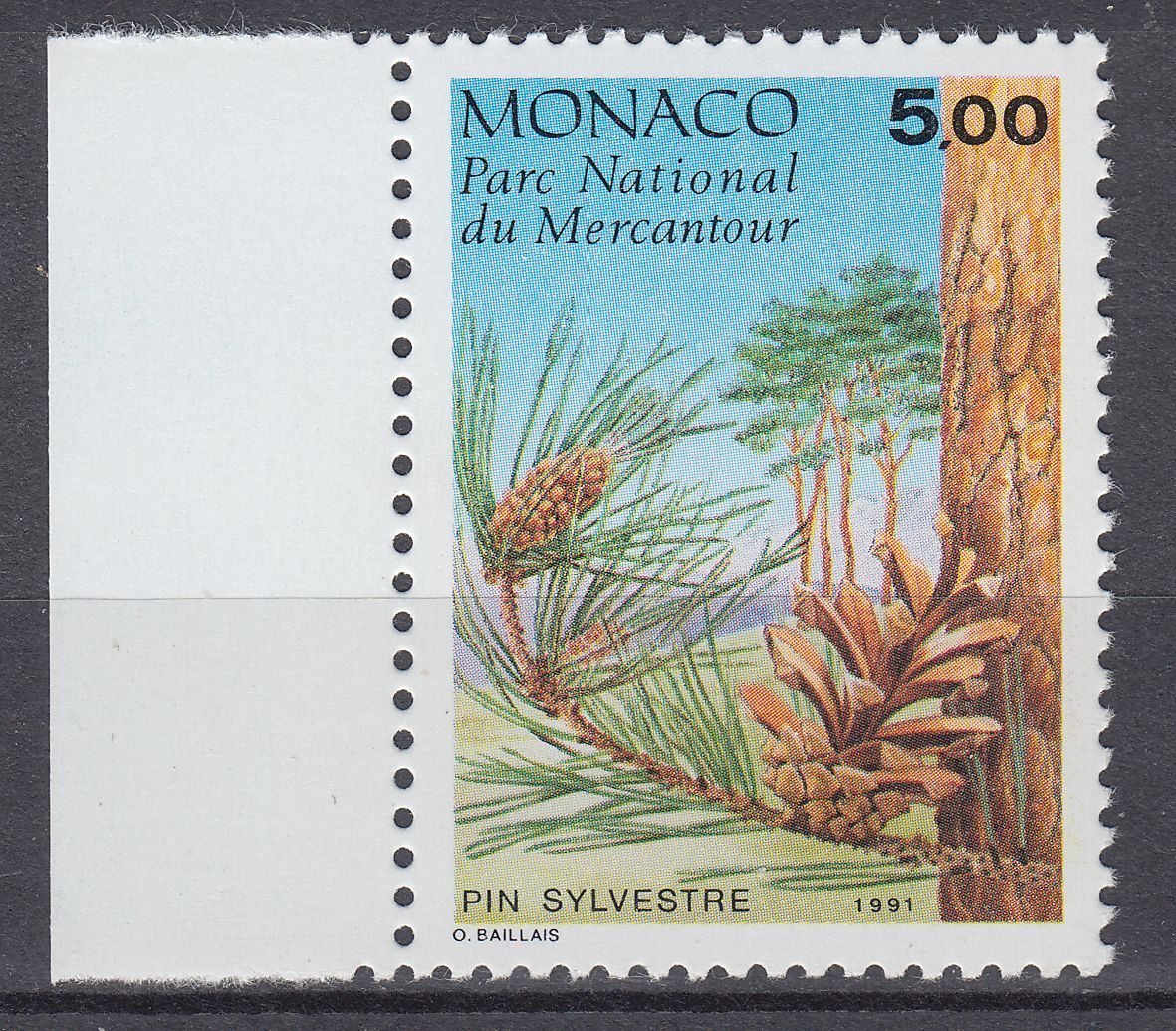 TIMBRE MONACO NEUF N 1802 FLORE MERCANTOUR PINUS SYLVESTRIS L 123534248453