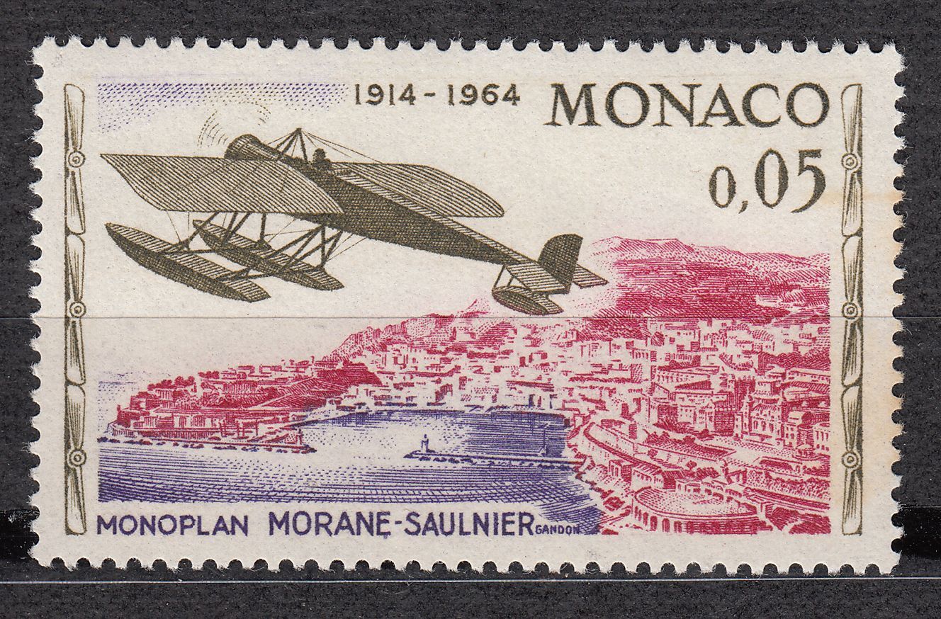 TIMBRE MONACO NEUF N 641 AVIATION MONOPLAN MORANE SAULNIER 123109389803