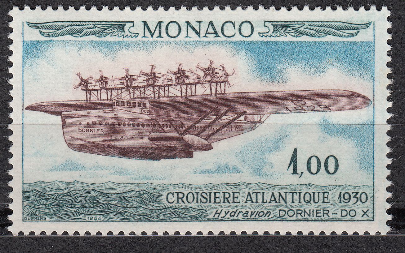 TIMBRE MONACO NEUF N 651 AVIATION CROISIERES ATLANTIQUE DU DORNIER DO X 401531151253