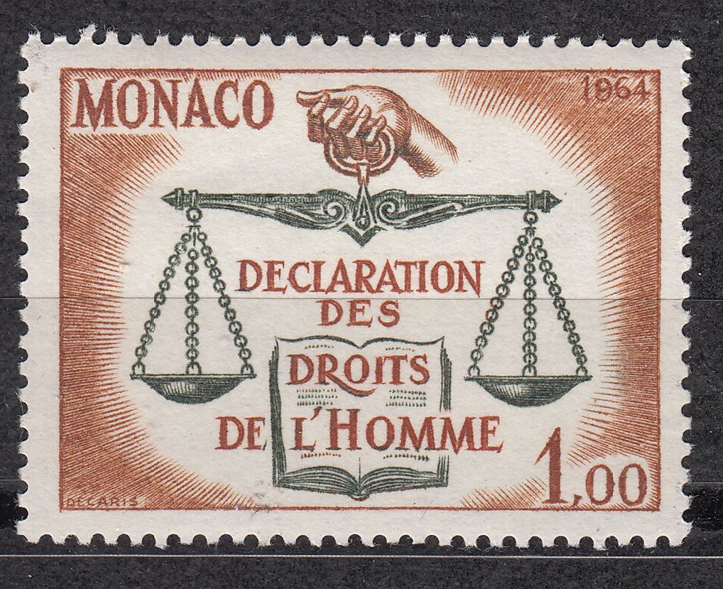 TIMBRE MONACO NEUF N 661 DECLARATION DES DROITS DE L HOMME 401548465273