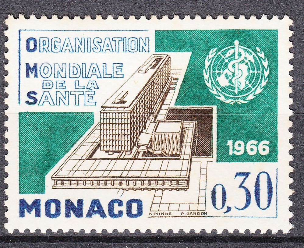 TIMBRE MONACO NEUF N 703 SIEGE ORGANISATION MONDIALE DE LA SANTE GENEVE OMS 123201310963