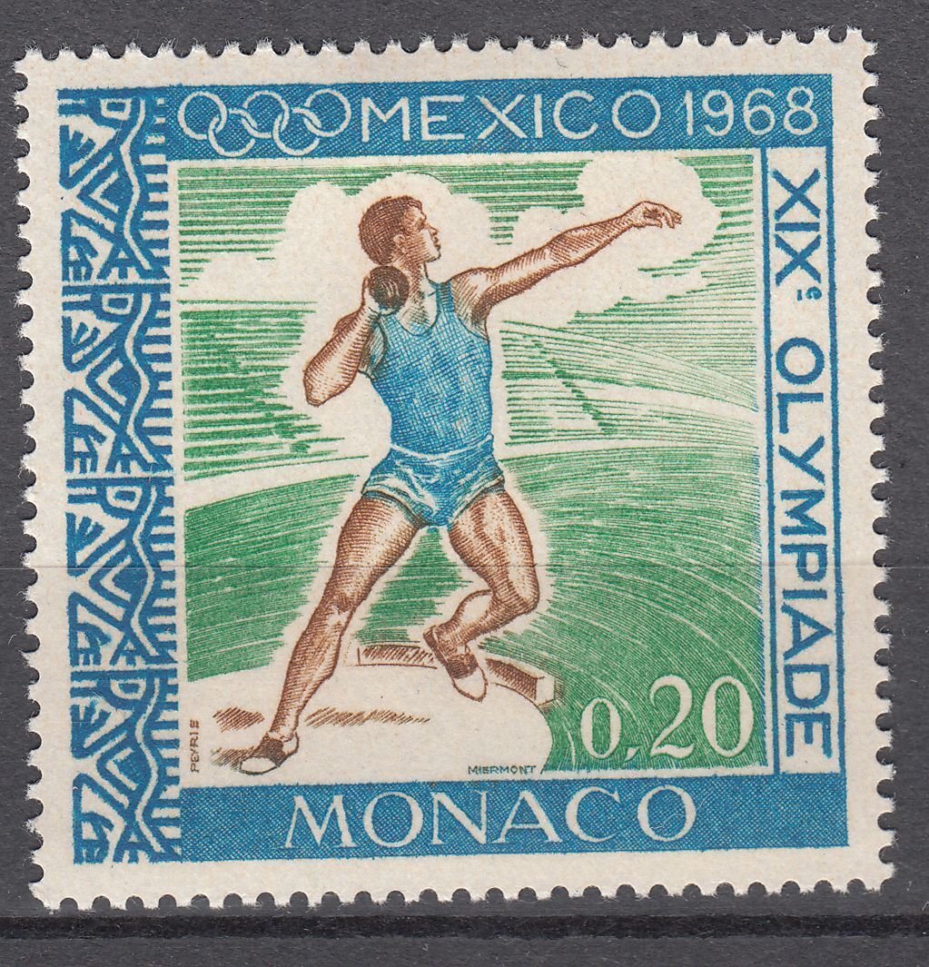 TIMBRE MONACO NEUF N 736 jeux olympique de mexico poids 401567707863