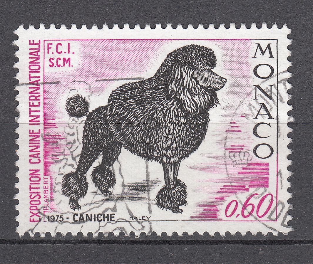 TIMBRE MONACO OBL N 1037 CHIEN CANICHE 123341997543