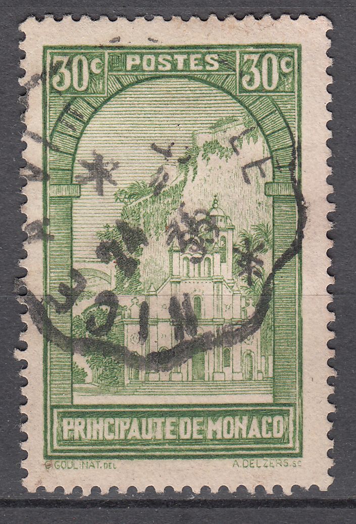 TIMBRE MONACO OBL N 122 RAVIN ET EGLISE DE SAINTE DEVOTE 123382195963