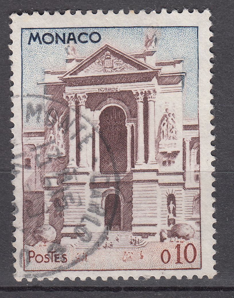 TIMBRE MONACO OBL N 539 FAUNE ET FLORE PORTE DU MIUSEE OCEANOGRAPHIQUE 401636573023