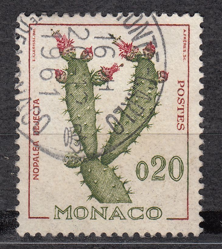 TIMBRE MONACO OBL N 543 NOPALEA DEJECTA FLORE 401520524453